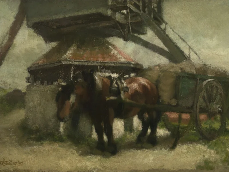 1838-Jan Stobbaerts - De molen van het Kiel - Museo reale di belle arti di Anversa